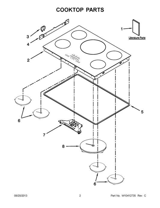 Whirlpool Range, Oven & Cooktop Range Cooktop - WPW10396832