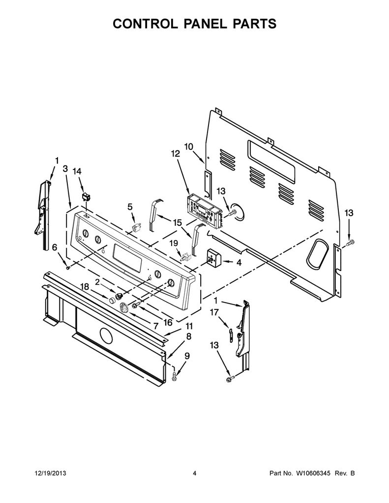 Whirlpool Range, Oven & Cooktop Control Knob - WPW10490038, Replaces: W10339425