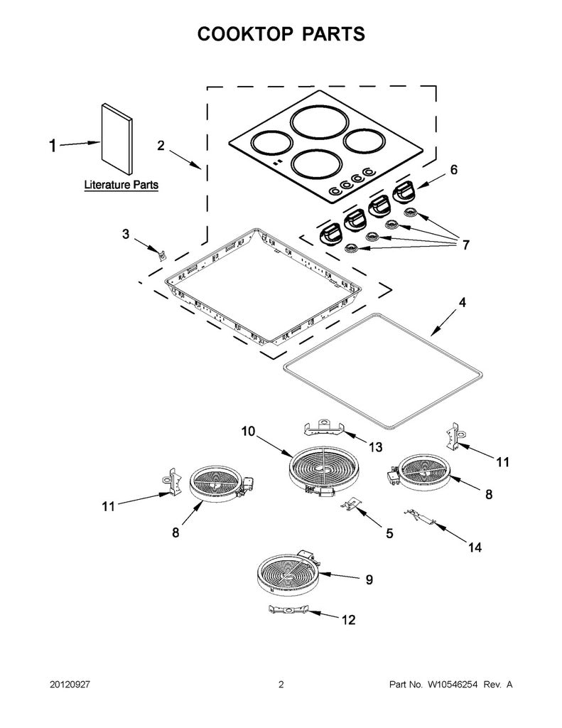 Whirlpool Range, Oven & Cooktop Range Radiant Surface Element - WPW10516524