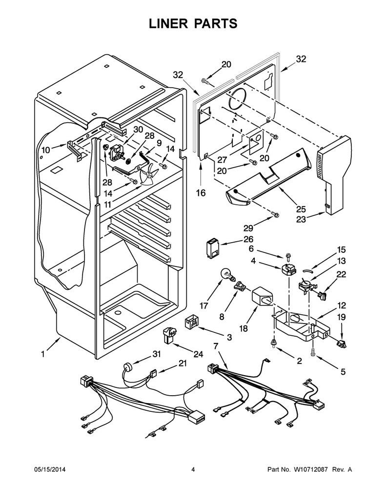 Whirlpool Refrigerator & Freezer Thermostat - WPW10567140, Replaces: 2183403