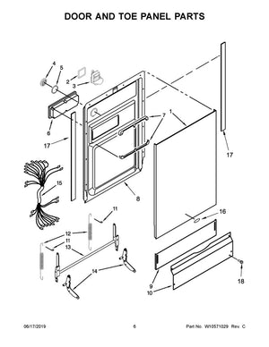 Whirlpool Dishwasher Outer Door Panel, Stainless - WPW10567690