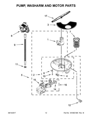 Ensemble pompe et moteur pour lave-vaisselle Whirlpool - WPW10605059, remplace : W10300741