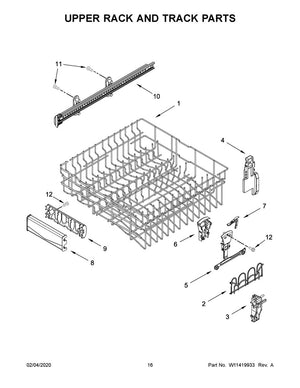 Stabilisateur de panier pour lave-vaisselle Whirlpool - WPW10609586, remplace : W10609586