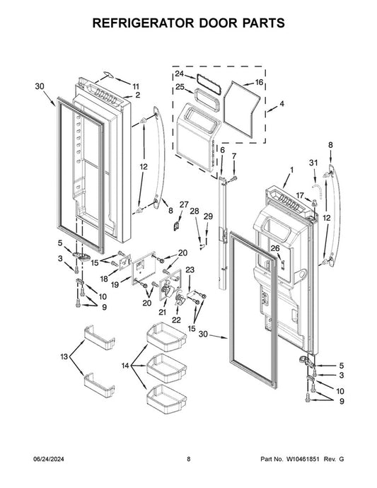 Whirlpool Refrigerator & Freezer Mounting Stud - WPW10661886, Replaces: W10303465
