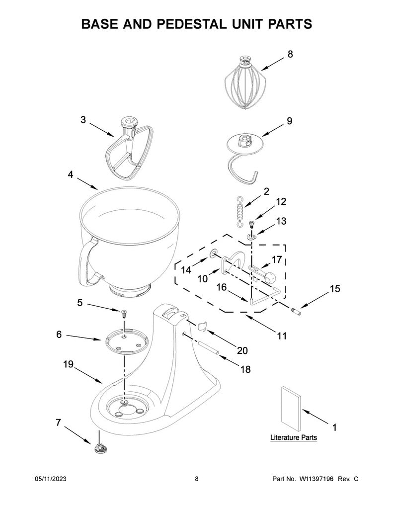 Whirlpool Small Appliance Stand Mixer Flat Beater - WPW10672617