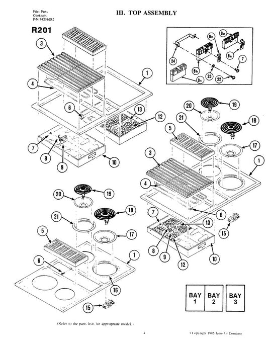 Whirlpool Range, Oven & Cooktop 8" Adaptor Ring - WPY707453, Replaces: 701842