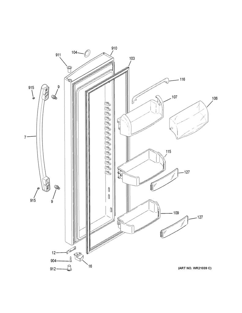 GE Refrigerator & Freezer Refrigerator Door Shelf Bin Trim, Clear - WR01L00085