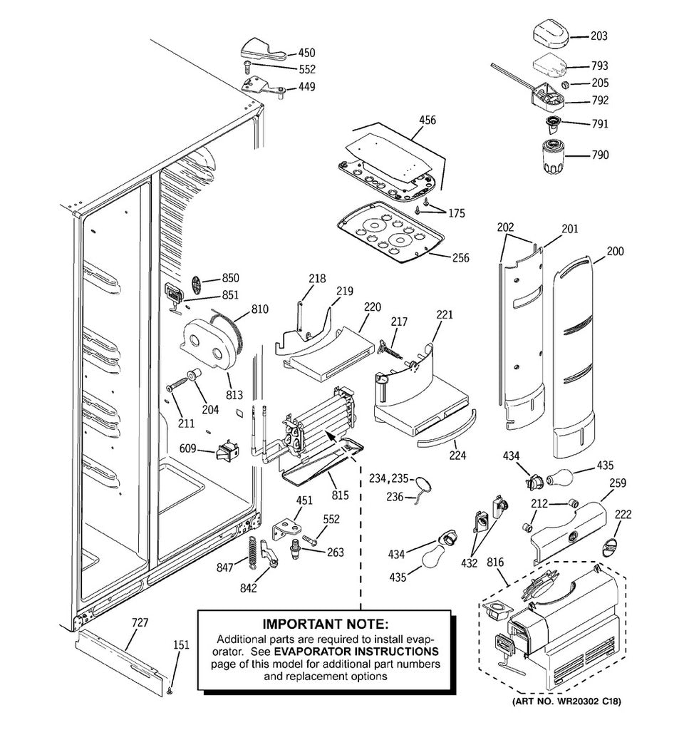 GE Refrigerator & Freezer Refrigerator Evaporator Cover Assembly - WR01L00773
