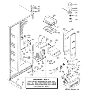 Ensemble couvercle d'évaporateur pour réfrigérateur et congélateur GE - WR01L00773