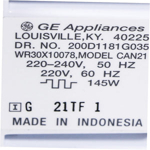 GE Refrigerator Ice Maker Kit (220V) - WR30X10081, Replaces: WR29X0176