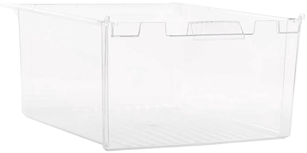 GE Refrigerator & Freezer Vegetable Pan (Clear) - WR32X10834, Replaces: WR32X10133
