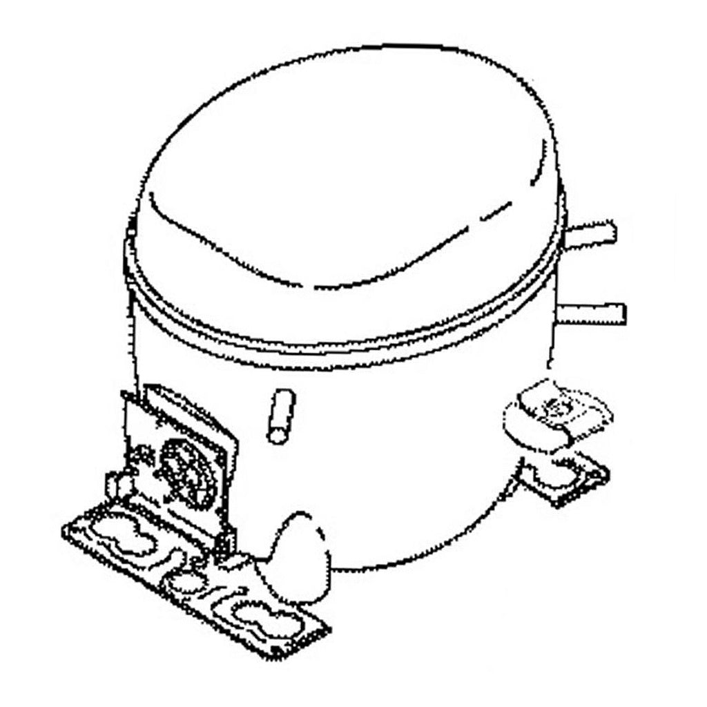 GE Refrigerator & Freezer Compressor Kit - WR87X24135, Replaces: WR87X24183