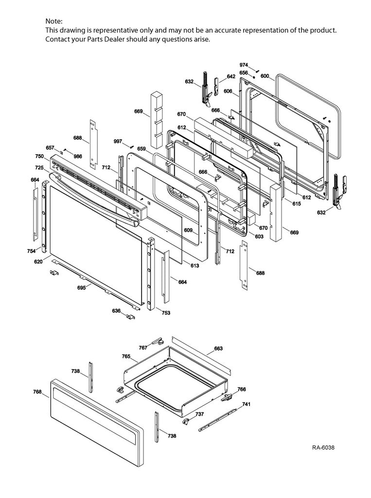 GE Range, Oven & Cooktop WS01A00668 Range Anti-Tip Bracket - WS01A00671