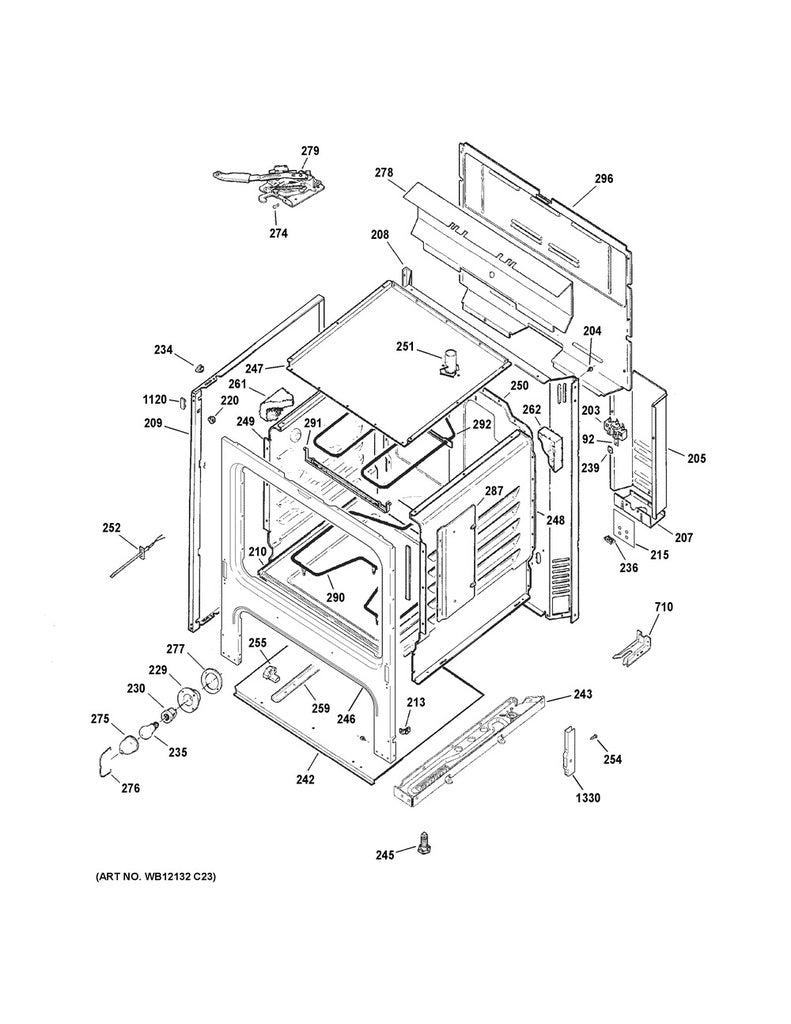 GE Range, Oven & Cooktop Range Drawer Support - WS01A00942