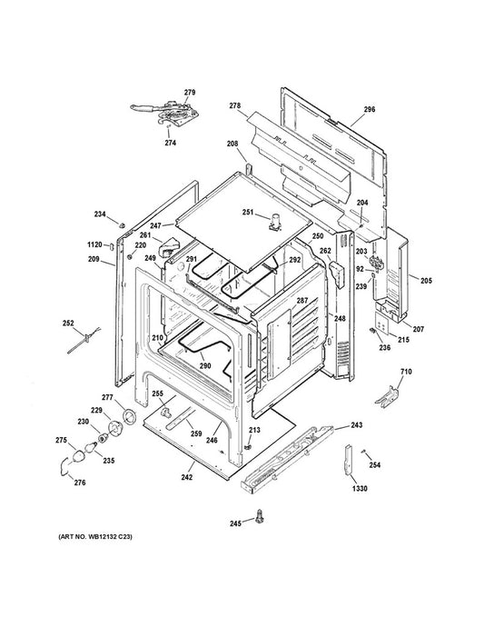 GE Range, Oven & Cooktop Range Drawer Support - WS01A00942