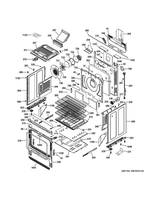 GE Range, Oven & Cooktop Range Support Base, Left Hand - WS01A02040