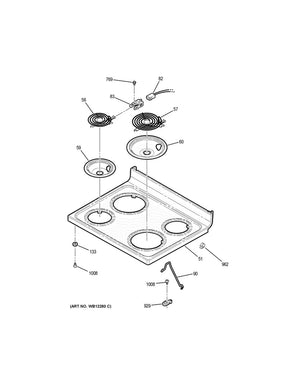 GE Range /Oven Range Drip Bowl, Chrome, 8" - WS01L00407
