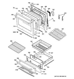 GE Range /Oven Range Drawer Frame and Slide Assembly - WS01L00773