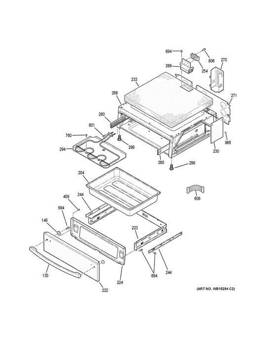 GE Range, Oven & Cooktop Range Drawer Slide Rail Right - WS01L01913