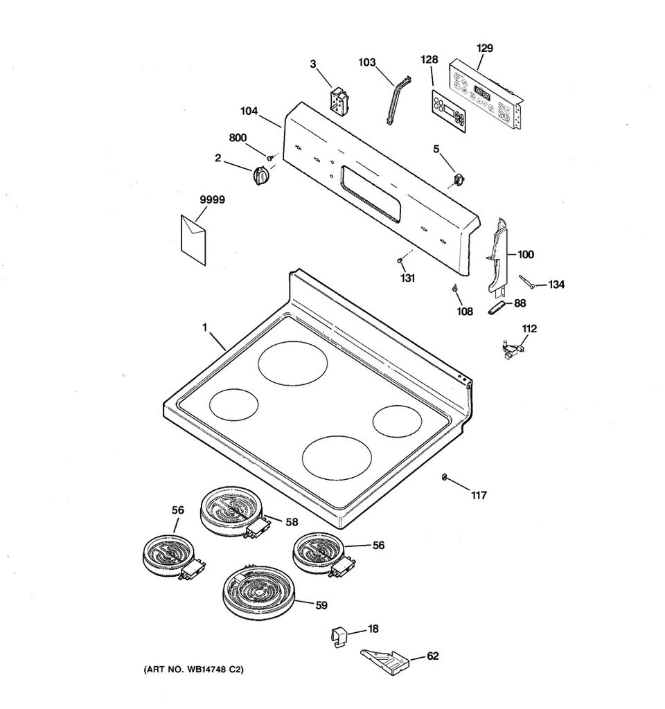 GE Range, Oven & Cooktop Range Burner Control Knob, White - WS01L05749