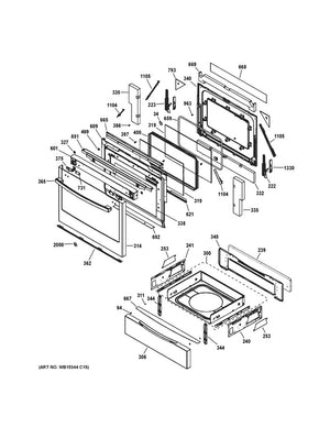 GE Range /Oven Range Oven Door Barrier Trim - WS01L11850