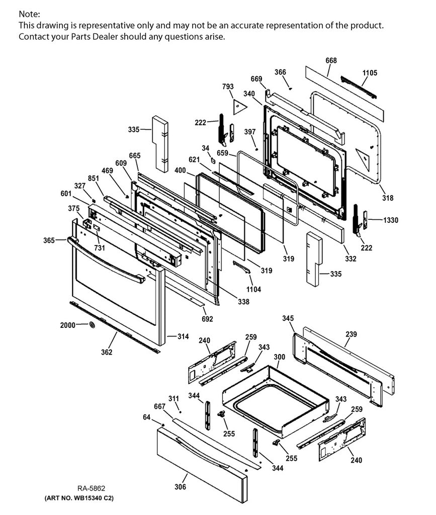 GE Range, Oven & Cooktop Range Hinge Receiver - WS01L16108