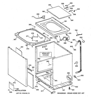 GE Washer Lid Strike - WW01F01440