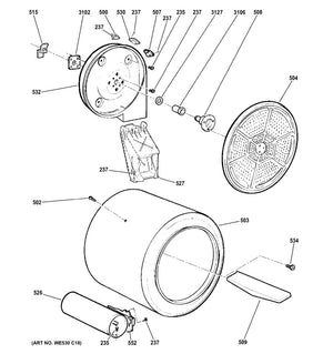 Thermostat de cycle pour sèche-linge GE - WW01F01490
