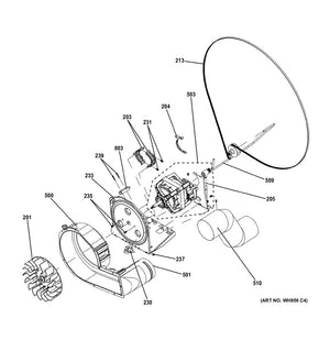 Ensemble de bras de poulie de renvoi pour sèche-linge GE - WW03F00350