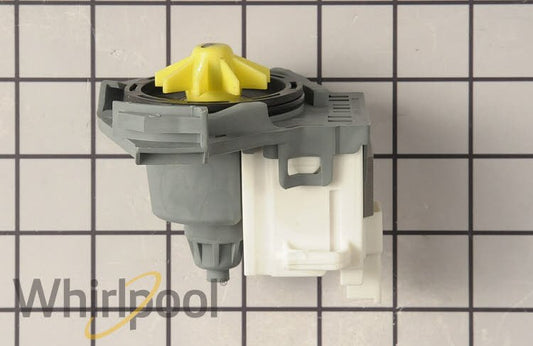 Whirlpool Dishwasher Drain Pump & Motor Assembly - W10914557 , Replaces: W10724438 W10758882 4455101 AP6034532 PS11769898 EAP11769898 OEM PARTS WORLD
