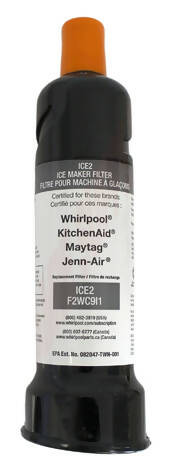Whirlpool Ice Maker Water Filter, ICE 2 - F2WC9I1, Replaces: 3019657 883049280189 9Q-YPSV-A4IX AH8759230 AP5801390 B00V86MCCY B018HC41DE OEM PARTS WORLD