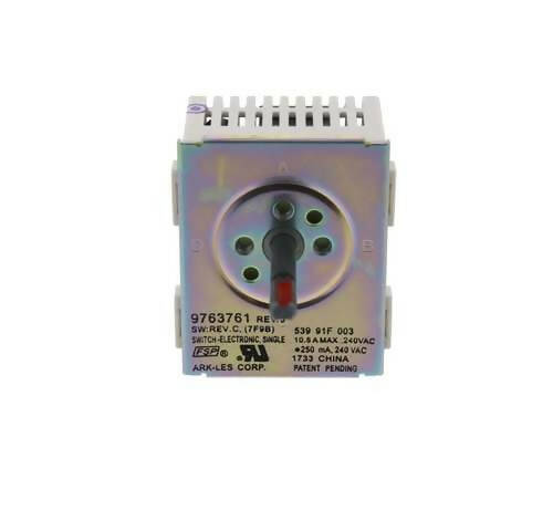 Whirlpool Range Surface Element Switch OEM - WP9763761, Replaces: 9763761 1201947  AH11747406 AH1488834 AP3891568 AP6014171 B0053Y2LOG B01N15IKNA