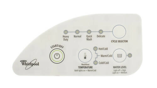 Whirlpool Washer User Interface Overlay, White - WP326033923, Replaces: 1058954 326033923 AH11741019 AP6007894 EA11741019 EAP11741019 PS11741019 OEM PARTS WORLD