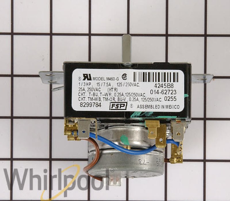 Whirlpool Dryer Timer OEM - WP8299784, Replaces: 8299784 909733 AP6012590 PS11745800 EAP11745800 PD00005076 PARTS OF CANADA LTD
