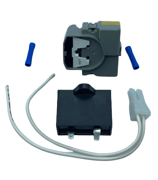 G.E Refrigerator Start Device Kit - WR08X22874 or WR01F03770,  REPLACES: WR07X10133 4454642 AP5970731 PS11701228 EAP11701228 197D8031P005 PD00039282 INVERTEC