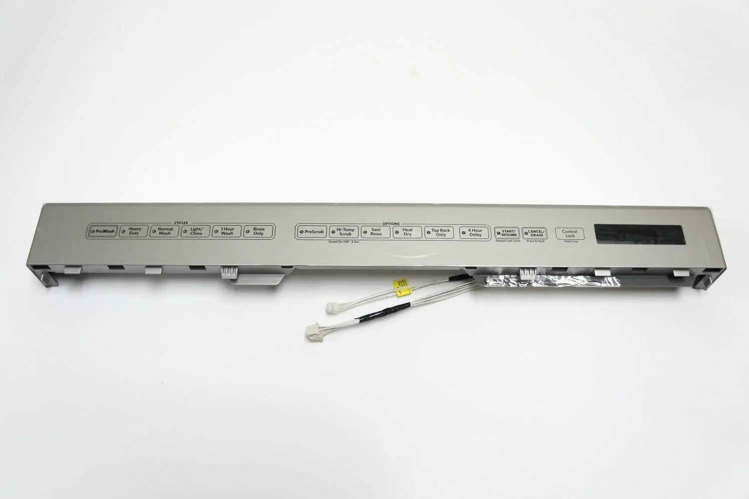 Whirlpool Dishwasher Control Panel, Stainless - WPW10500166, Replaces: 2684537 4447767 AH11755691 AP5669031 AP6022358 EA11755691 EAP11755691 EAP6447905 PS11755691 PS6447905 W10195820 W10386827 W10493367 W10493380 W10500162 W10500166 OEM PARTS WORLD