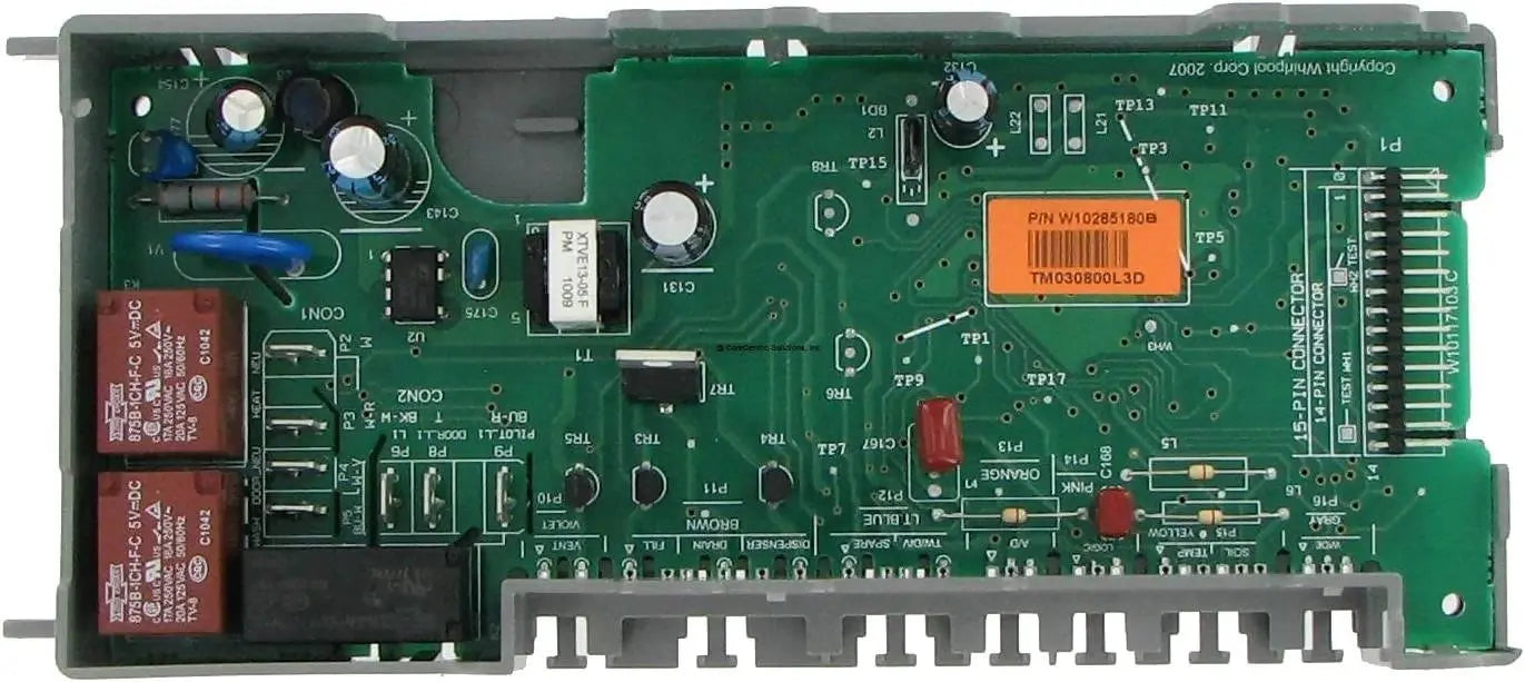 Whirlpool Dishwasher Electronic Control Board - WPW10285180, Replaces: AH11752013 AP6018711 B005B5S1KA B01N9W9QBD EA11752013 EAP11752013 PS11752013 W10285180 OEM PARTS WORLD
