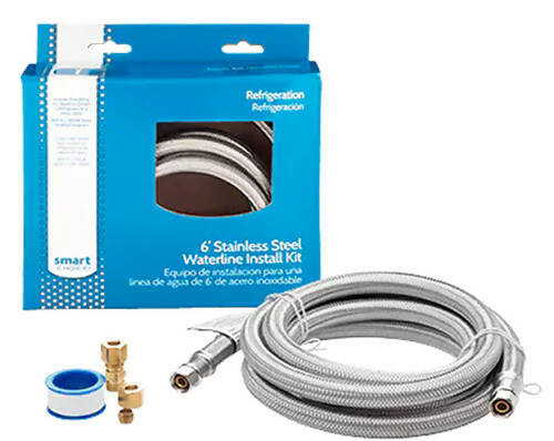 Frigidaire Refrigerator Smart Choice Waterline Kit, 6', Stainless Steel - 5304497364, Replaces: 012505454844 OEM PARTS WORLD